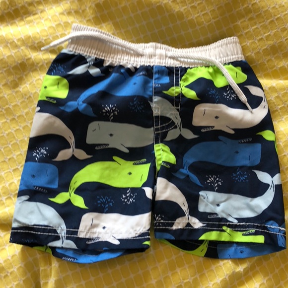Old Navy Whale Swim Trunks 12-18 months 🐳 - Picture 2 of 5